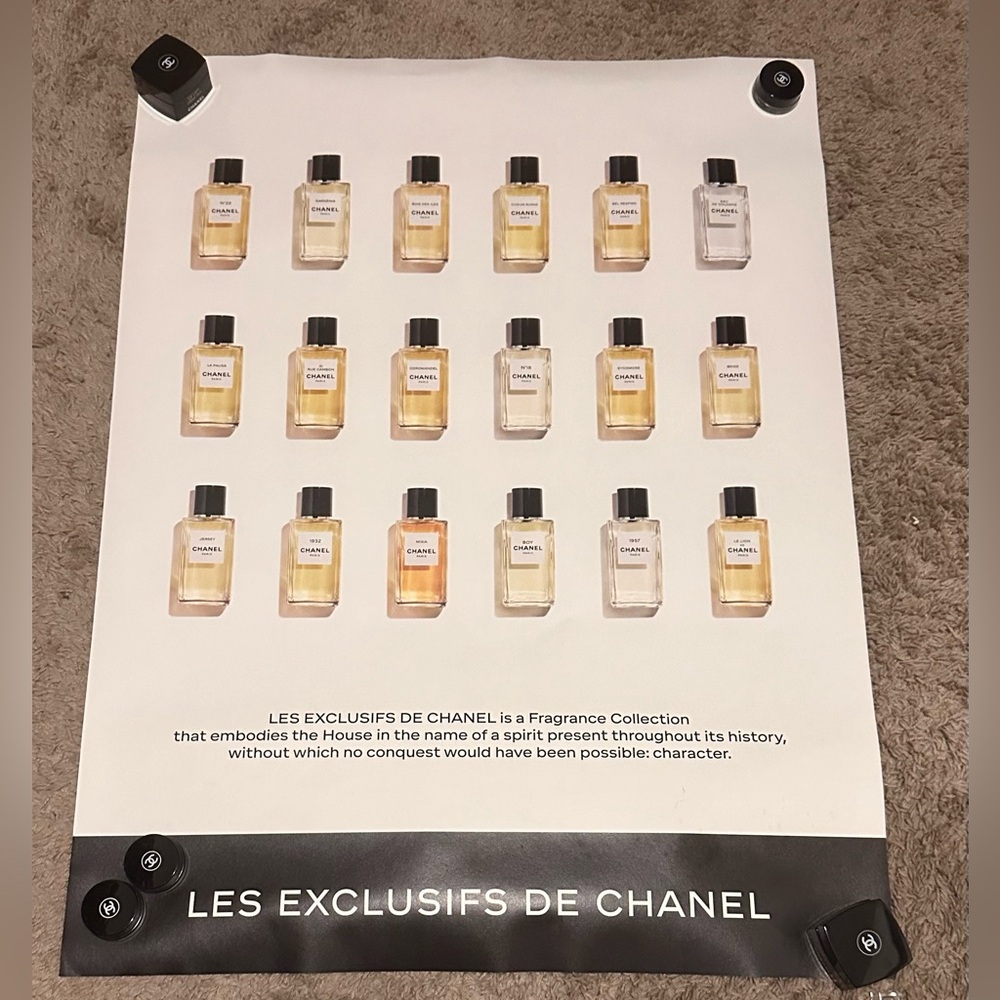 Chanel Fragrance Poster 2 sided 24x31